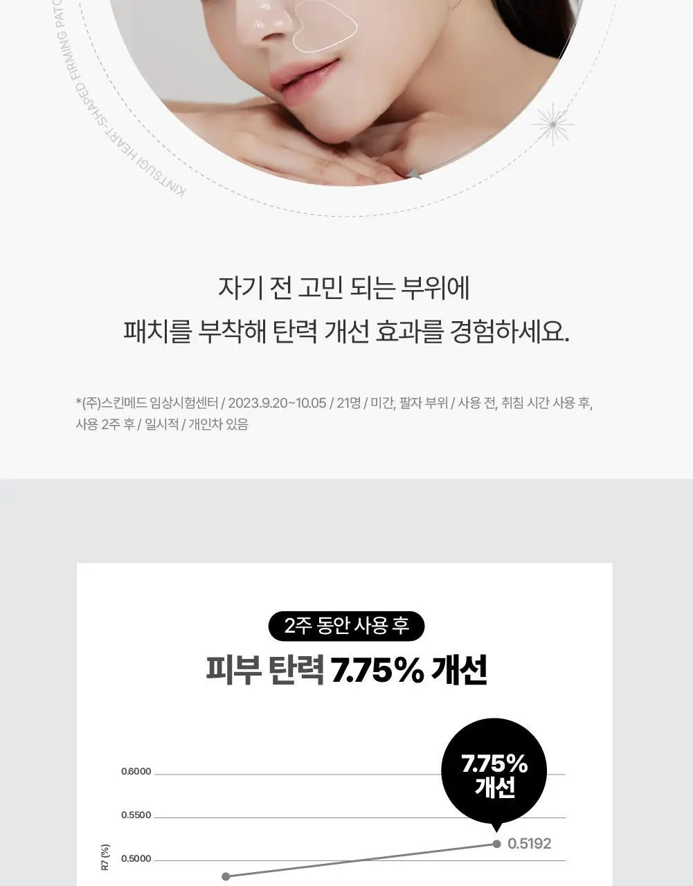 [2주주름패치] 휴캄 킨츠키 하트 탄력패치 (24매) 상세페이지 9